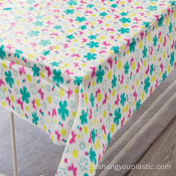 Cubierta de mesa de plástico para colorear floral PEVA
